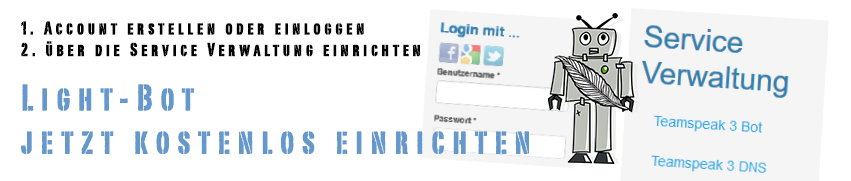 Link zur Registrierung für den Light Bot (kostenlos). 